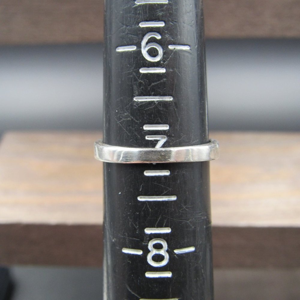 Size 7 Sterling Clear CZ With CZ Accents Band Ring - Picture 6 of 8